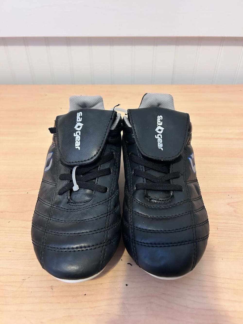 SA Gear Youth Soccer Cleats Black and Silver